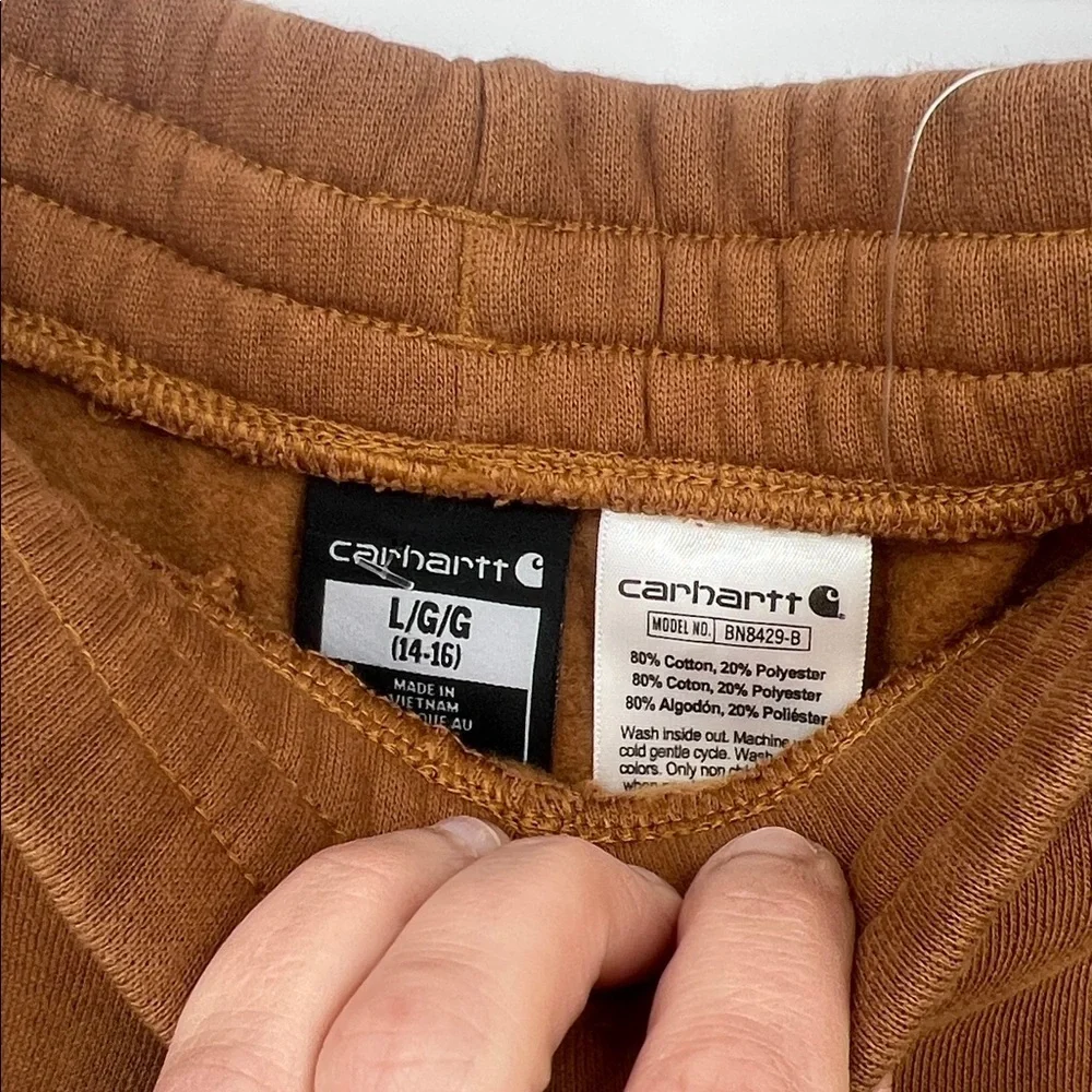 Carhartt Kids Tan Sweatpants Joggers Size Large